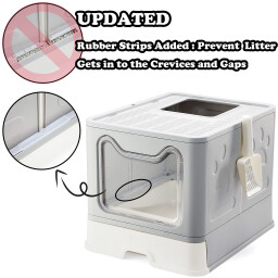 ليتربوكس مغلق  رصاصي Foldable Litterbox Grey