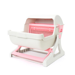 ليتربوكس شبه التلقائي احمر وردی Semi-Automatic Litterbox pink
