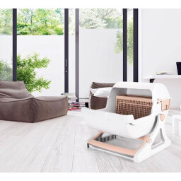 ليتربوكس شبه التلقائي احمر وردی Semi-Automatic Litterbox pink