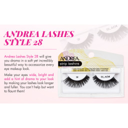 رموش اصطناعية أندريا مودلاش 28 أسود طبيعية Andrea ModLash 28 Black False Eyelashes
