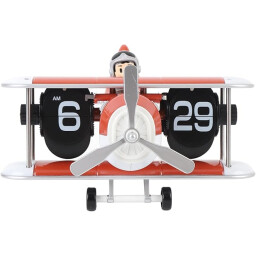 بواكويز ساعة طائرة ذاتية التقليب Buachois Airplane Auto Flip Clock
