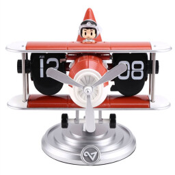 بواكويز ساعة طائرة ذاتية التقليب Buachois Airplane Auto Flip Clock