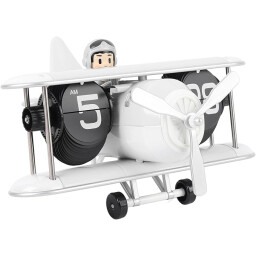 بواكويس ساعة طائرة ذاتية التقليب Buachois Airplane Auto Flip Clock