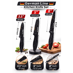 طقم سكاكين المطبخ   3.5 / 5 / 8 إنج German Line Kitchen Knife Set (4 PCS)