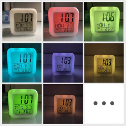ساعة مكعبة مضيئة الوان RGB RGB LED Cube Clock