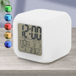 ساعة مكعبة مضيئة الوان RGB RGB LED Cube Clock