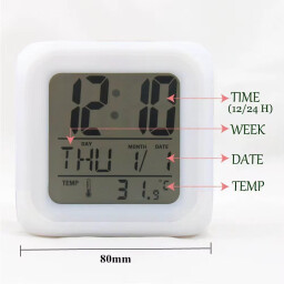 ساعة مكعبة مضيئة الوان RGB RGB LED Cube Clock