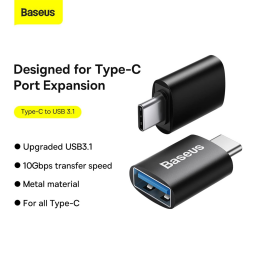 ادابتر تايب سي الى يو اس بي 3.1 اعتيادي من شركة باسيوس Baseus Ingenuity Series Type-C to USB 3.1 Mini OTG Adapter