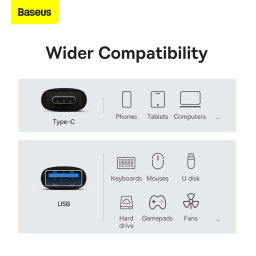 ادابتر تايب سي الى يو اس بي 3.1 اعتيادي من شركة باسيوس Baseus Ingenuity Series Type-C to USB 3.1 Mini OTG Adapter