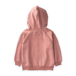 جاكيت بغطاء رأس وسحاب للأطفال 1-14 سنة - لون وردي مجفف Kids' Hooded Zipper Cardigan 1-14 Years - Dried Rose