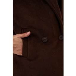 جاكيت نسائي قصير من الكاشيه 0725 - بني Women's Short Cachet Jacket 0725 - Brown
