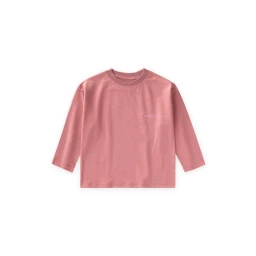 تي شيرت بناتي بأكمام طويلة وشعار - وردي (2-10 سنوات) Girls' Long Sleeve Slogan T-Shirt - Pink (2-10 Years)
