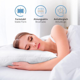 كومفورتك وسادة طبية عالية الجودة 50x75 - قطعتين - ابيض Komfortec Quilted Pillow 50x75 - 2 Piece - White