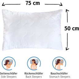 كومفورتك وسادة طبية عالية الجودة 50x75 - قطعتين - ابيض Komfortec Quilted Pillow 50x75 - 2 Piece - White