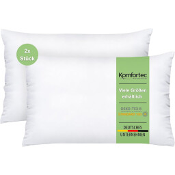 كومفورتك وسادة صلبة 50x75 - قطعتين - ابيض Komfortec Solid Pillow 50x75 - 2 Piece - White