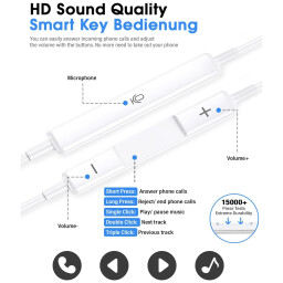 سماعات أذن سلكية فوكسر بمنفذ لايتنينك مع ميكروفون VH-55 Lightning Wired Earphones with Mic