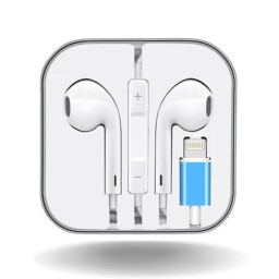 سماعات أذن سلكية فوكسر بمنفذ لايتنينك مع ميكروفون VH-55 Lightning Wired Earphones with Mic