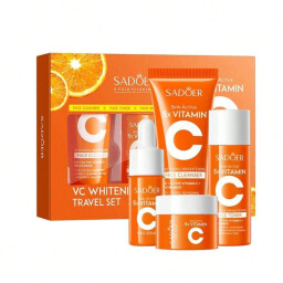 بكج العنايه المتكامله للبشره بالفيتامين c SADOER Vitamin C Whitening Skincare  Set