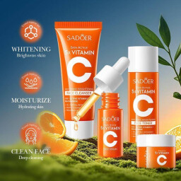 بكج العنايه المتكامله للبشره بالفيتامين c SADOER Vitamin C Whitening Skincare  Set