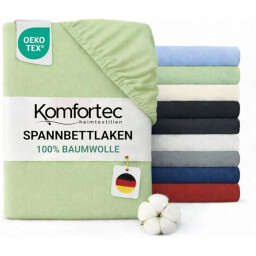 كومفورتك مفرش سرير قطني 90x200 - اسود Komfortec Cotton Bedspread 90x200 - Black