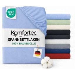 كومفورتك مفرش سرير قطني 90x200 - اسود Komfortec Cotton Bedspread 90x200 - Black