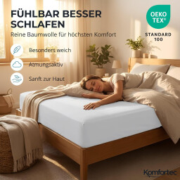 كومفورتك مفرش سرير قطني 90x200 - اسود Komfortec Cotton Bedspread 90x200 - Black