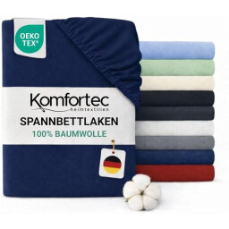 كومفورتك مفرش سرير قطني 90x200 - اسود Komfortec Cotton Bedspread 90x200 - Black