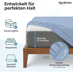 كومفورتك مفرش سرير قطني 180x200 رمادي GrayKomfortec Cotton Bedspread 180x200