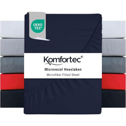 كومفورتك مفرش سرير مايكروفايبر 180x200 - ازرق Komfortec Microfiber Bedspread 180x200 - Blue