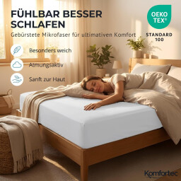 كومفورتك مفرش سرير مايكروفايبر 180x200 - ازرق Komfortec Microfiber Bedspread 180x200 - Blue