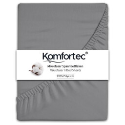 كومفورتك مفرش سرير مايكروفايبر 200x200 - رمادي Komfortec Microfiber Bedspread 200x200 - Gray