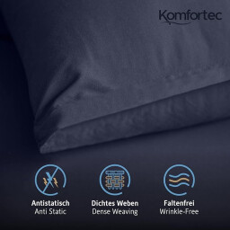 كومفورتك غطاء وسادة 40*80 - قطعتين - رمادي Komfortec Pillow Cover 40*80- 2 Piece - Grey