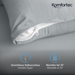 كومفورتك غطاء وسادة 40*80 - قطعتين - رمادي Komfortec Pillow Cover 40*80- 2 Piece - Grey
