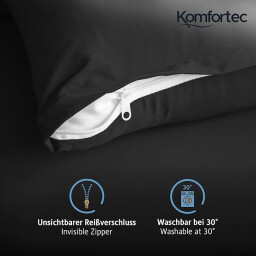 كومفورتك غطاء وسادة 40*80 - قطعتين - رمادي Komfortec Pillow Cover 40*80- 2 Piece - Grey