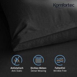 كومفورتك غطاء وسادة 40*80 - قطعتين - رمادي Komfortec Pillow Cover 40*80- 2 Piece - Grey