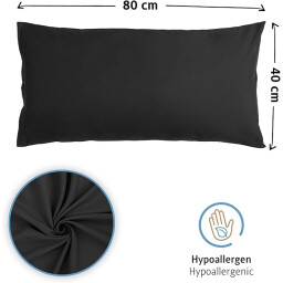كومفورتك غطاء وسادة 40*80 - قطعتين - رمادي Komfortec Pillow Cover 40*80- 2 Piece - Grey
