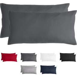 طقم أغطية وسائد كومفورتك مكون من الألياف الدقيقة الممشطة بسحاب، مسامية وناعمة Micro Pillowcase Set  Komfortec Cushion CoverBrushed Microfibre with Zip, Breathable and Soft