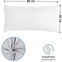 طقم أغطية وسائد كومفورتك مكون من الألياف الدقيقة الممشطة بسحاب، مسامية وناعمة Micro Pillowcase Set  Komfortec Cushion CoverBrushed Microfibre with Zip, Breathable and Soft