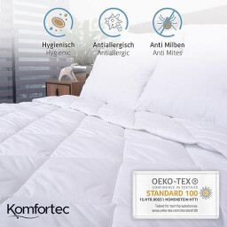 كومفورتك لحاف 200x200 - ابيض Komfortec Comforter 200x200 - White