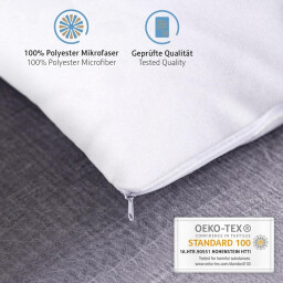 كومفورتك غطاء وسادة 50x70 - قطعتين - ابيض ضد الماء Komfortec Pillow Cover 50x70 - 2 Piece - White