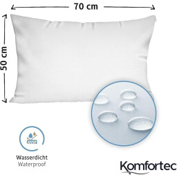 كومفورتك غطاء وسادة 50x70 - قطعتين - ابيض ضد الماء Komfortec Pillow Cover 50x70 - 2 Piece - White