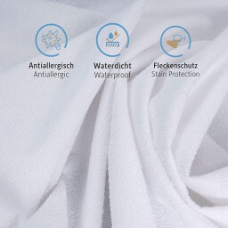 كومفورتك غطاء مرتبة 180x200 - ابيض Komfortec Mattress Cover 180x200