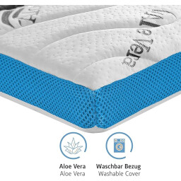 كومفورتك مرتبة طبية 90x200x7.5 - ابيض Komfortec Memory Foam Mattress 90x200x7.5 - White