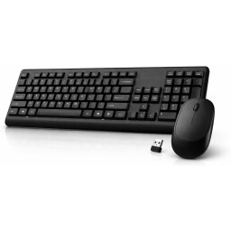 طقم لوحة مفاتيح وماوس لاسلكي AOC-KM200 AOC-KM200 set wireless mouse and keyboard black