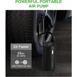 منفاخ إطارات ذكي محمول 150PSI شاشة LED بطارية قوية Portable Smart Tire Inflator 150PSI LED Display Powerful Battery