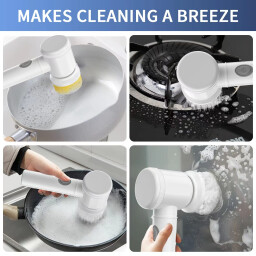 فرشاة التنظيف الكهربائية 5 في 1 من Lessmo Lessmo 5-in-1 Electric Cleaning Brush