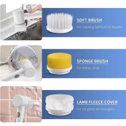 فرشاة التنظيف الكهربائية 5 في 1 من Lessmo Lessmo 5-in-1 Electric Cleaning Brush
