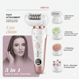 ماكنة حلاقة ROZIA متعدد الوظائف لعناية كاملة بنتائج احترافية مذهلة ROZIA multi-functional shaver for complete grooming with amazing professional results