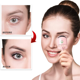 أداة تجعيد رموش كهربائية حرارية قابلة للشحن وردي Rechargeable Electric Thermal Eyelash Curler, Pink