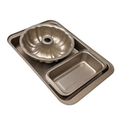 طقم قوالب خبز وكيك غرانيت 3 قطع Granite Baking & Cake Mold Set (3 Pieces)